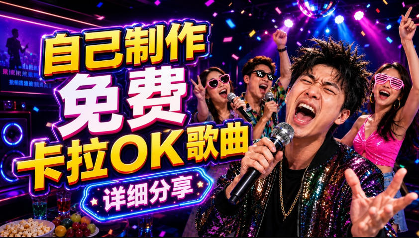 零基础AI制作免费卡拉OK视频教程，从歌曲生成、音轨分离到字幕制作、视频导出，手把手教学-鑫梵淘