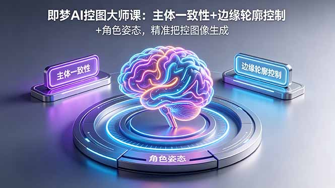即梦AI控图大师课：主体一致性+边缘轮廓控制+角色姿态，精准把控图像生成-鑫梵淘