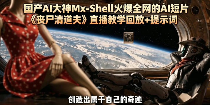 国产AI大神Mx-Shell火爆全网的AI短片《丧尸清道夫》直播教学回放+提示词-鑫梵淘