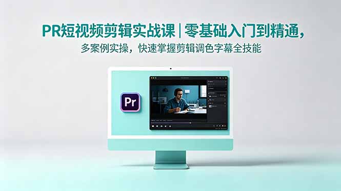 PR短视频剪辑实战课｜零基础入门到精通，多案例实操，快速掌握剪辑调色字幕全技能-鑫梵淘