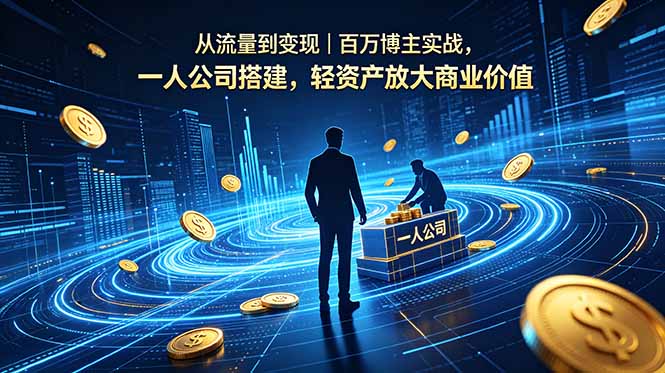 从流量到变现｜百万博主实战，一人公司搭建，轻资产放大商业价值-鑫梵淘