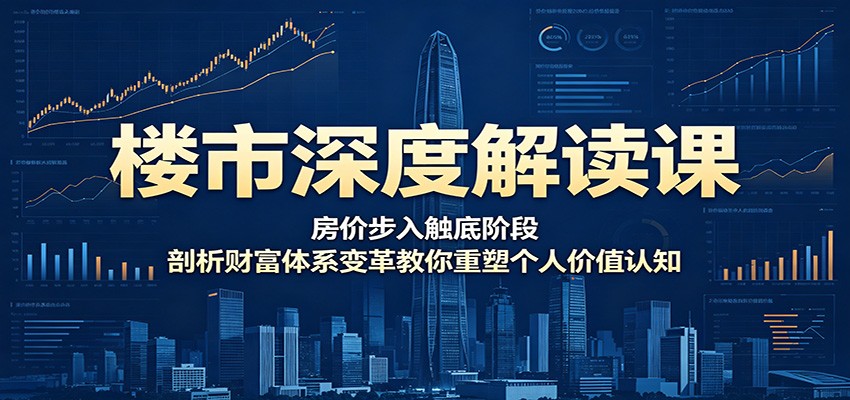 楼市深度解读课：房价步入触底阶段，剖析财富体系变革教你重塑个人价值认知-鑫梵淘