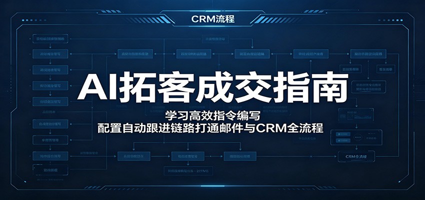 AI拓客成交指南：学习高效指令编写，配置自动跟进链路打通邮件与CRM全流程-鑫梵淘