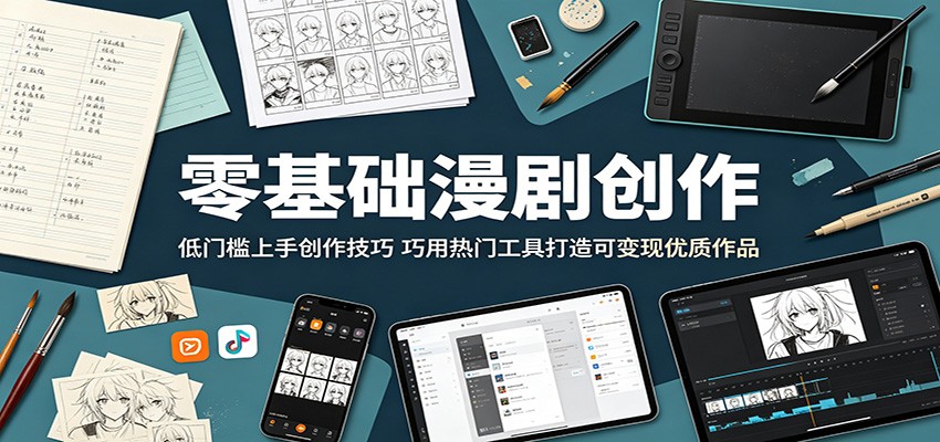 零基础漫剧创作：低门槛上手创作技巧，巧用热门工具打造可变现优质作品-鑫梵淘