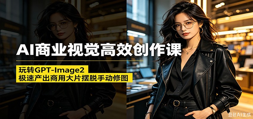 AI商业视觉高效创作课：玩转GPT-Image2，极速产出商用大片摆脱手动修图(更新)-鑫梵淘