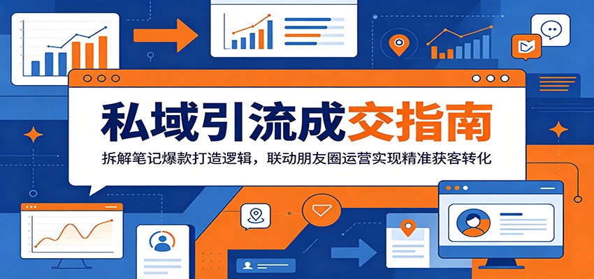 私域引流成交指南：拆解笔记爆款打造逻辑，联动朋友圈运营实现精准获客转化-鑫梵淘