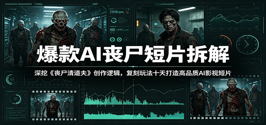 爆款AI丧尸短片拆解：深挖《丧尸清道夫》创作逻辑，复刻玩法快速打造高品质AI影视短片-鑫梵淘