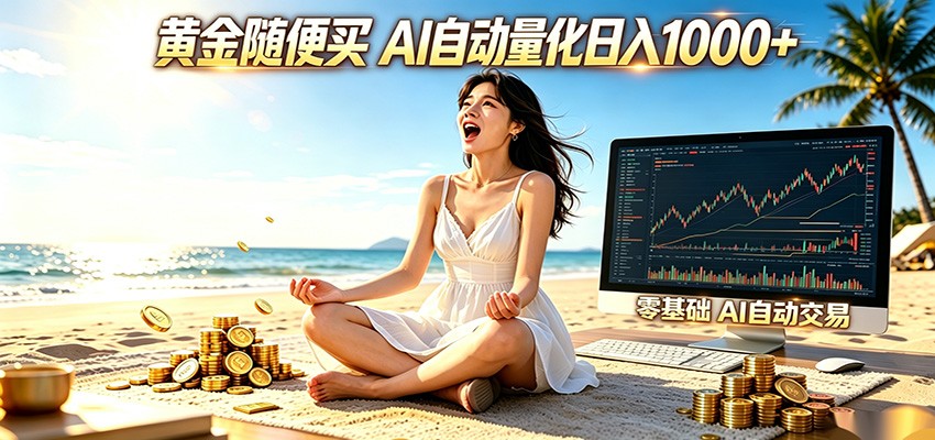 黄金随便买？AI自动外汇量化交易 在家当皇帝 日入1000+-鑫梵淘