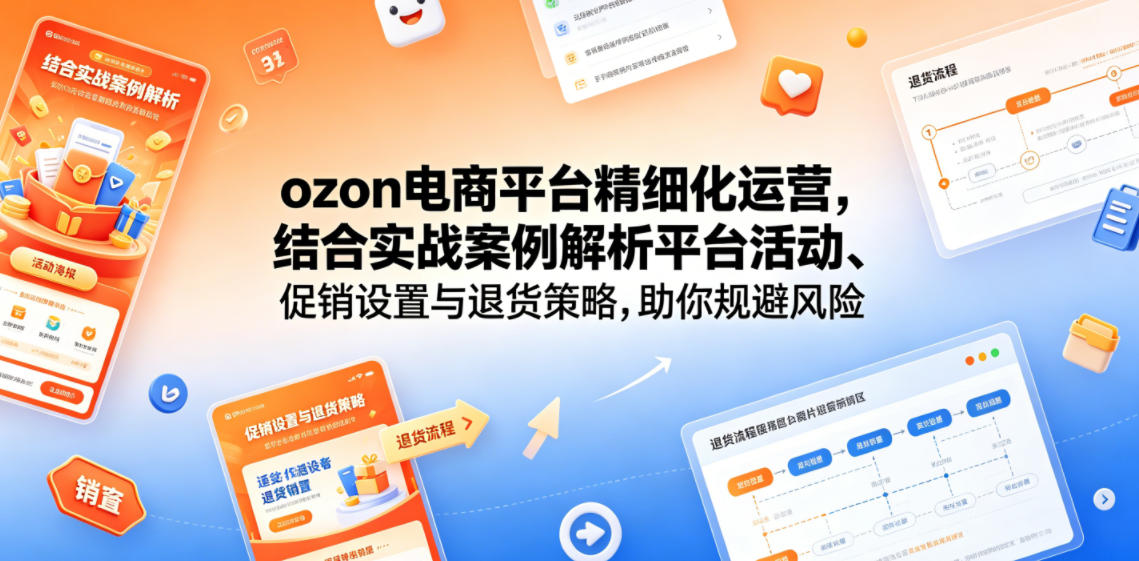 ozon电商平台精细化运营，结合实战案例解析平台活动、促销设置与退货策略，助你规避风险、提升销量-鑫梵淘