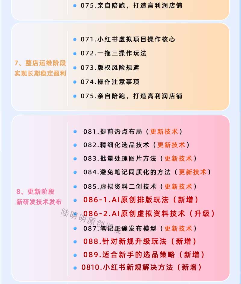 图片[4]-小红书虚拟项目特训班9.0，全面拥抱AI，批量产出原创PPT货源，单品/单店纯利润几万到几十W-鑫梵淘