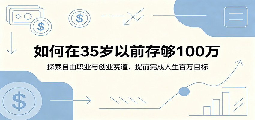 如何在35岁以前存够100万：探索自由职业与创业赛道，提前完成人生百万目标-鑫梵淘