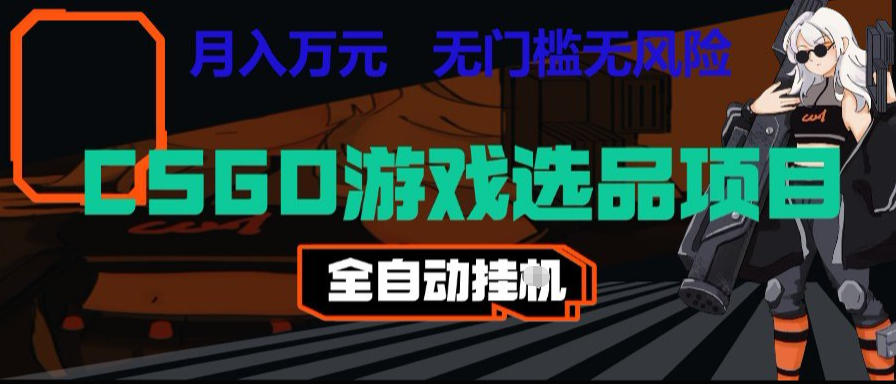 CSGO游戏自动扫货项目，全自动运行，月入1W，无风险，长期稳定可以做【揭秘】-鑫梵淘