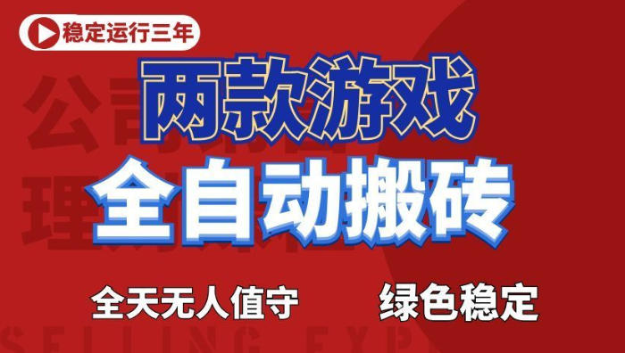 海外游戏全自动搬砖，日入1k+，全天无人值守，绿色稳定！【揭秘】-鑫梵淘