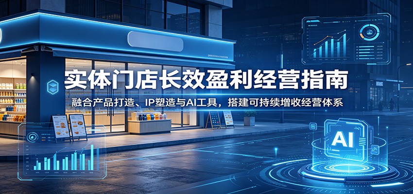 实体门店长效盈利经营指南：融合产品打造、IP塑造与AI工具，搭建可持续增收经营体系-鑫梵淘