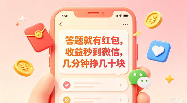 答题就有红包，收益秒到微信，几分钟挣几十块，学生党上班族宝妈都可以玩【揭秘】-鑫梵淘