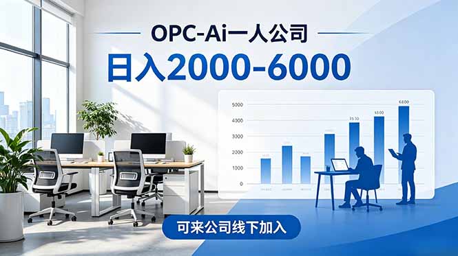 2026创业新风口—OPC一人公司模式震撼首发！日收益2000-6000+，项目绿色长久，安全稳健，合...-鑫梵淘