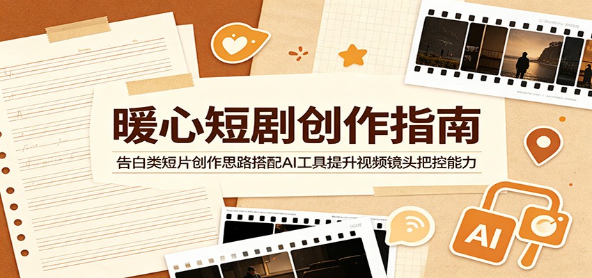 暖心短剧创作指南：告白类短片创作思路搭配AI工具提升视频镜头把控能力-鑫梵淘