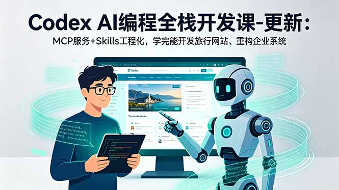 Codex AI编程全栈开发课-更新：MCP服务+Skills工程化，学完能开发旅行网站、重构企业系统-鑫梵淘