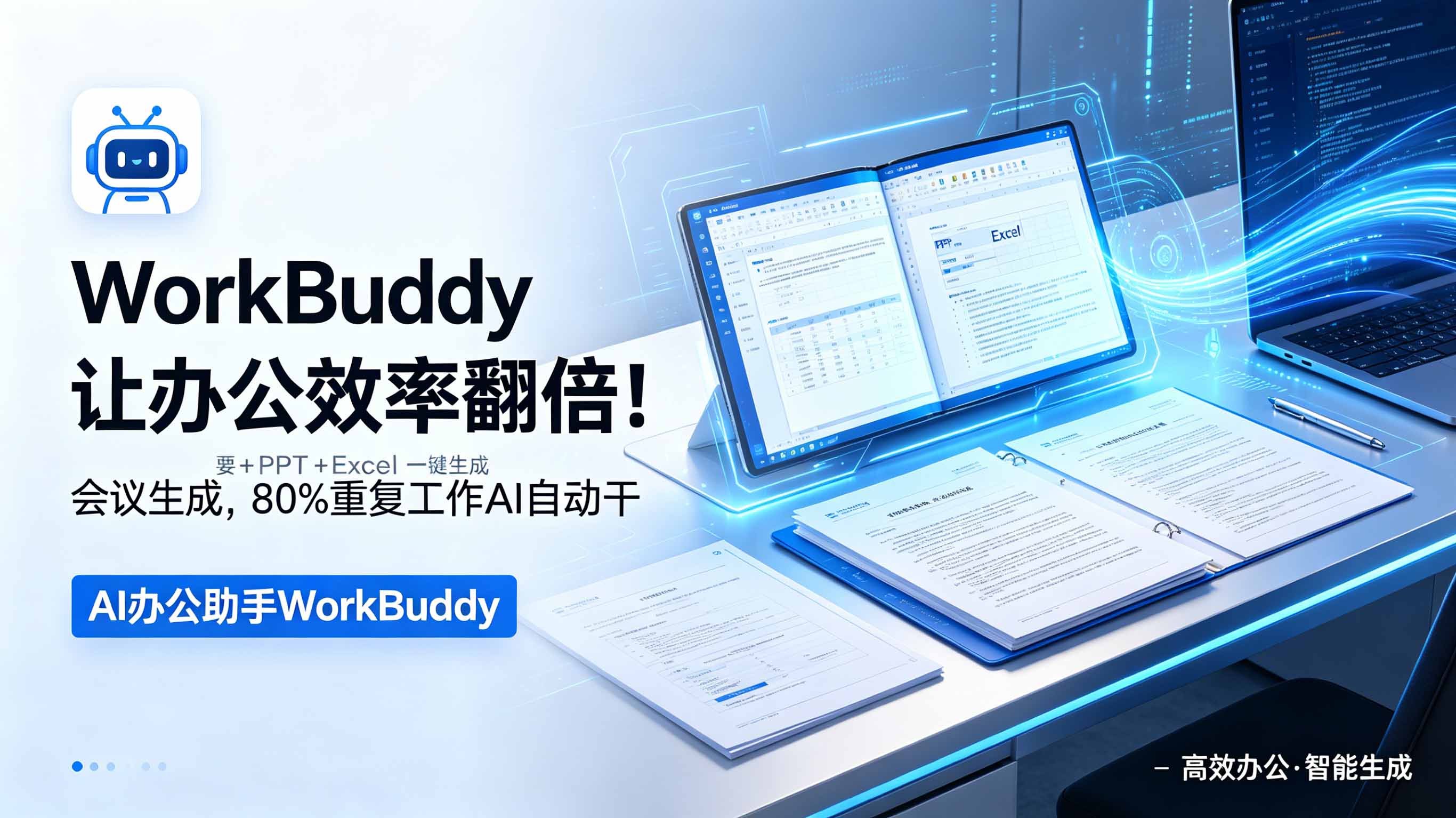 WorkBuddy让办公效率翻倍！会议纪要+PPT+Excel一键生成，80%重复工作AI自动干-鑫梵淘