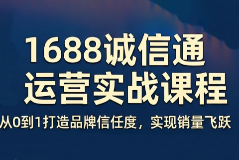 看山老师·阿里巴巴1688诚信通运营课程-鑫梵淘