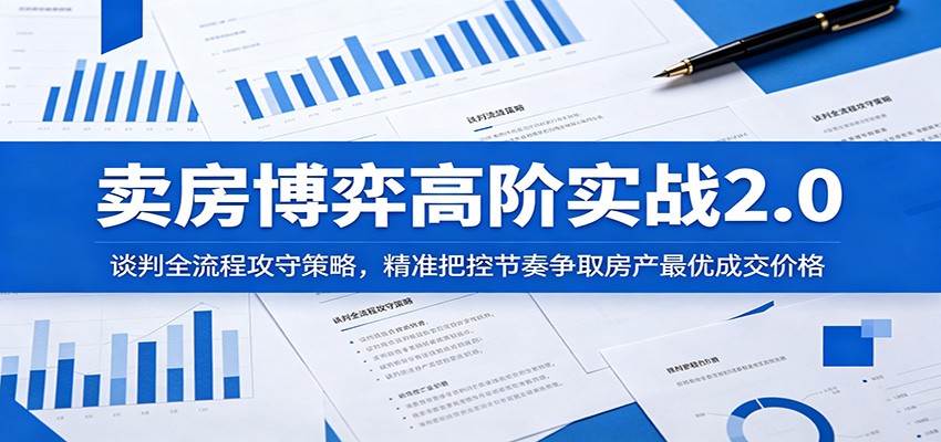 卖房博弈高阶实战2.0：谈判全流程攻守策略，精准把控节奏争取房产最优成交价格-鑫梵淘
