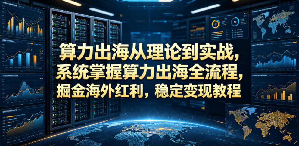 算力出海从理论到实战，系统掌握算力出海全流程，掘金海外红利，稳定变现教程-鑫梵淘