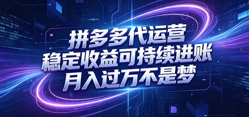 拼多多代运营，小白也能轻松月入过万，真实运营数据可查，全托管代运营-鑫梵淘