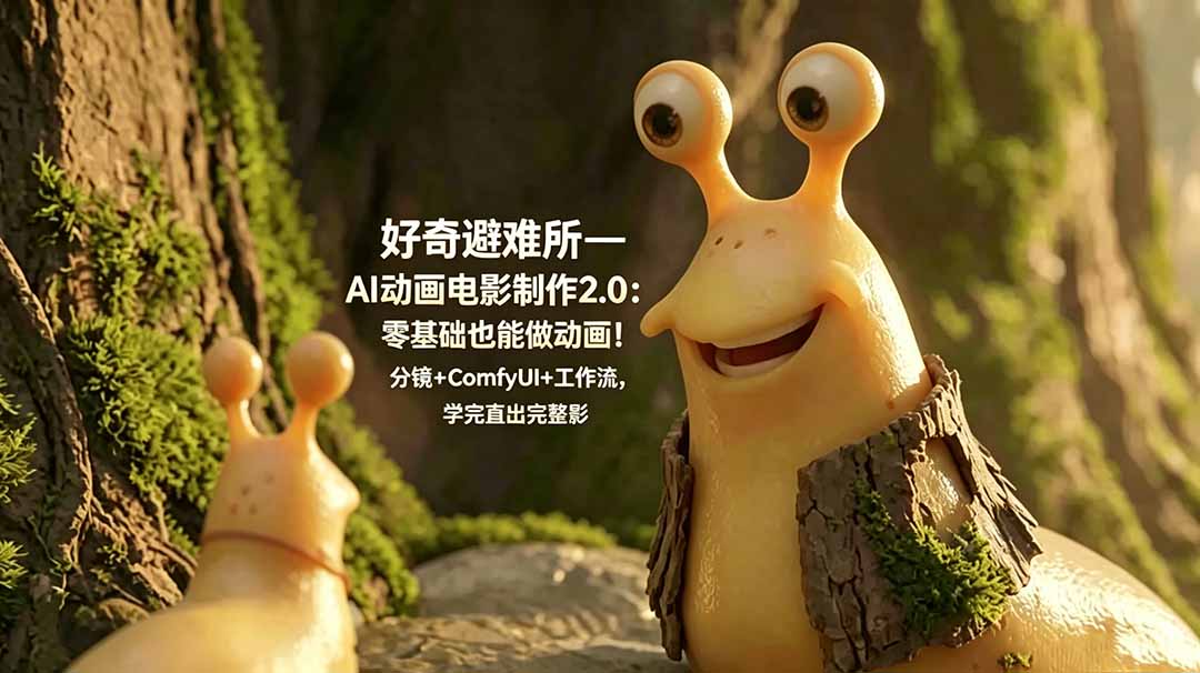 好奇避难所—AI动画电影制作2.0：零基础也能做动画！分镜+ComfyUI+工作流，学完直出完整影片-鑫梵淘