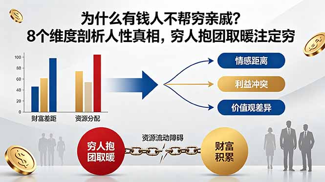 付费文章：为什么有钱人不帮穷亲戚？8个维度剖析人性真相，穷人抱团取暖注定穷-鑫梵淘