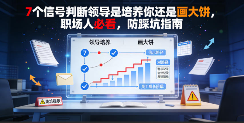 付费文章：7个信号判断领导是培养你还是画大饼，职场人必看，防踩坑指南-鑫梵淘