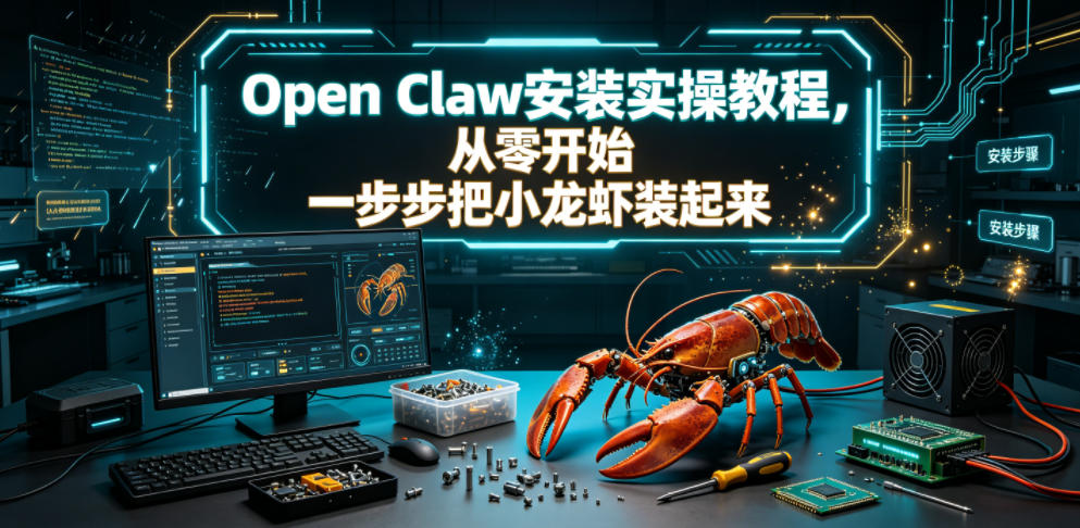 Open Claw安装实操教程，从零开始一步步一步步把小龙虾装起来-鑫梵淘