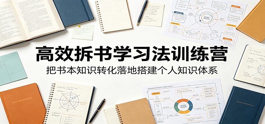 高效拆书学习法训练营，把书本知识转化落地搭建个人知识体系-鑫梵淘