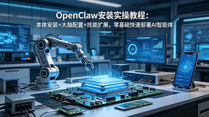 OpenClaw安装实操教程：本体安装+大脑配置+技能扩展，零基础快速部署AI智能体-鑫梵淘