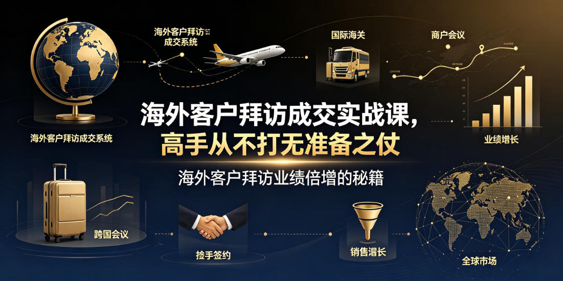 海外客户拜访成交实战课，高手从不打无准备之仗，海外客户拜访业绩倍增的秘籍-鑫梵淘