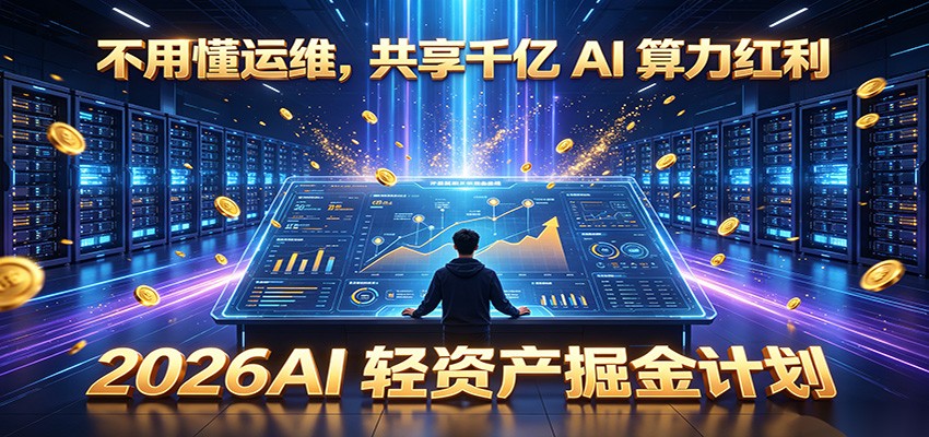 不用懂运维，共享千亿 AI 算力红利，2026AI 轻资产掘金计划-鑫梵淘