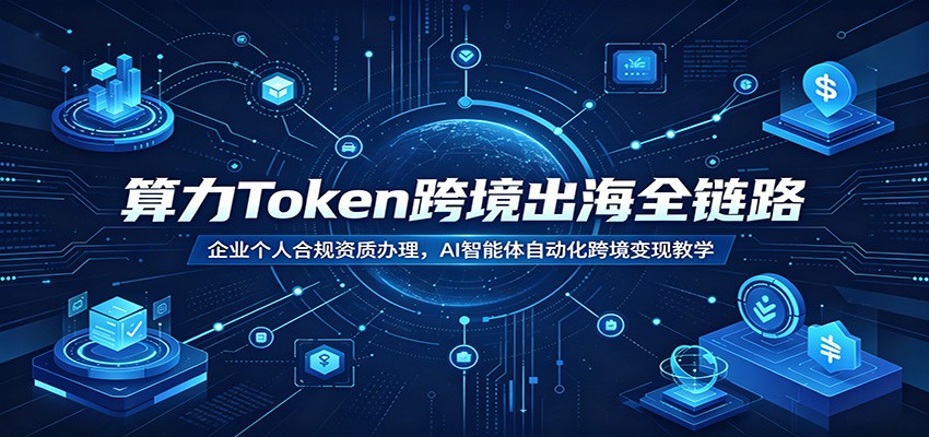 算力Token跨境出海全链路：企业个人合规资质办理，AI智能体自动化跨境变现教学-鑫梵淘