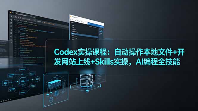 Codex实操课程：自动操作本地文件+开发网站上线+Skills实操，AI编程全技能-鑫梵淘