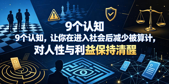 付费文章：9个认知，让你在进入社会后减少被算计，对人性与利益保持清醒-鑫梵淘