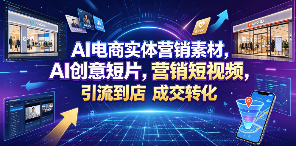 AI电商实体营销素材，AI创意短片，高效打造营销短视频，轻松引流到店，稳定提升门店客流与成交转化-鑫梵淘
