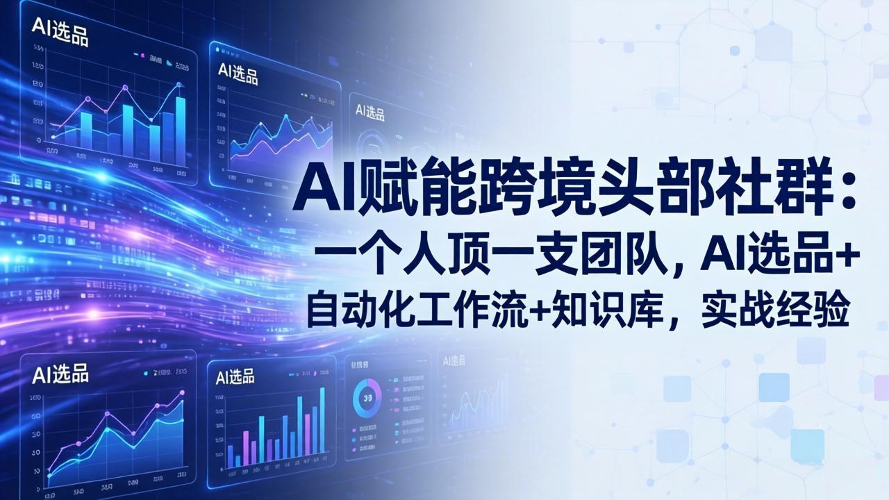 AI赋能跨境头部社群-更新6月：一个人顶一支团队，AI选品+自动化工作流+知识库，实战经验-鑫梵淘