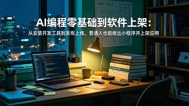 AI编程零基础到软件上架：从安装开发工具到发布上线，普通人也能做出小程序并上架应用商店-鑫梵淘