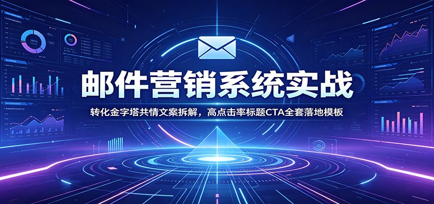 邮件营销系统实战：转化金字塔共情文案拆解，高点击率标题CTA全套落地模板-鑫梵淘