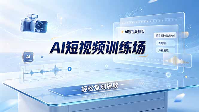 老陈AI短视频训练场：AI短视频框架+换背景SwitchXAI+首尾帧+声音生成，轻松复刻爆款-鑫梵淘