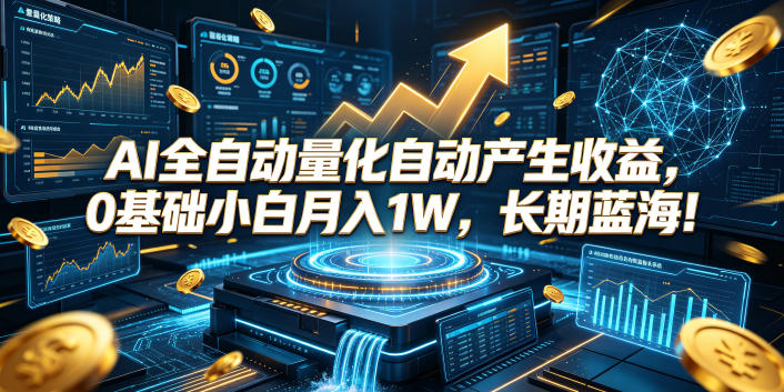 AI全自动量化自动产生收益，0基础小白月入1W，长期蓝海！【揭秘】-鑫梵淘