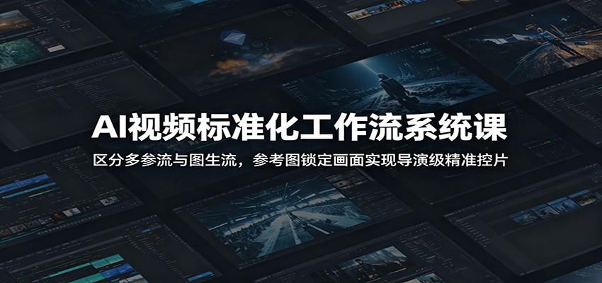 AI视频标准化工作流系统课：区分多参流与图生流，参考图锁定画面实现导演级精准控片-鑫梵淘