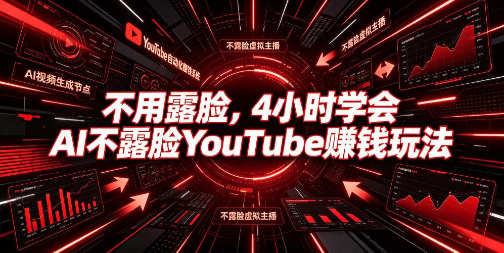 不用露脸，4小时学会AI不露脸YouTube賺钱玩法【原创双语字幕】-鑫梵淘
