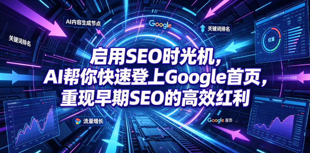 启用SEO时光机，AI帮你快速登上Google首页，重现早期SEO的高效红利【原创双语字幕】-鑫梵淘