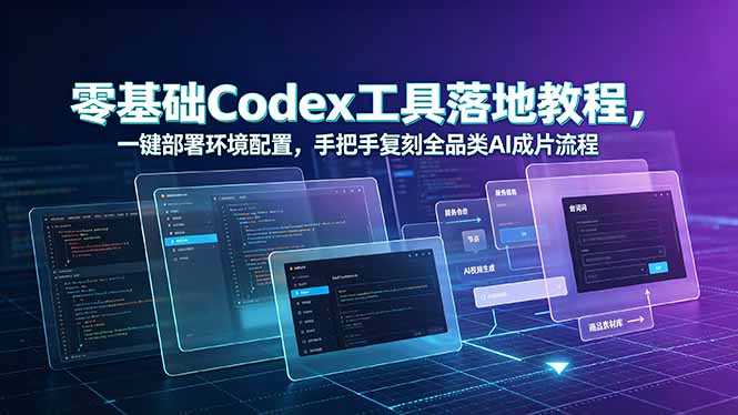 零基础Codex工具落地教程，一键部署环境配置，手把手复刻全品类AI成片流程-鑫梵淘
