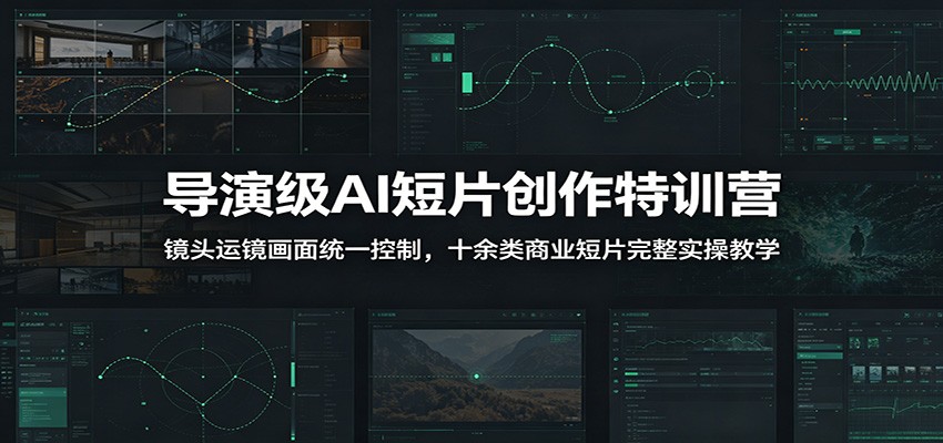 导演级AI短片创作特训营：镜头运镜画面统一控制，十余类商业短片完整实操教学(更新)-鑫梵淘