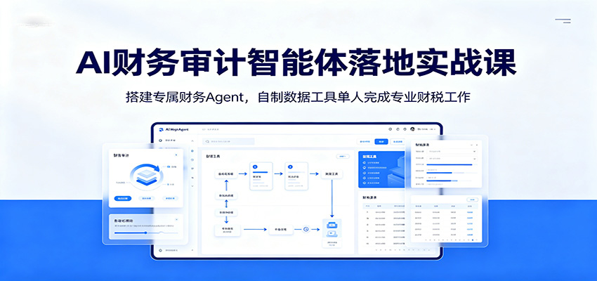 AI财务审计智能体落地实战课：搭建专属财务Agent，自制数据工具单人完成专业财税工作-鑫梵淘